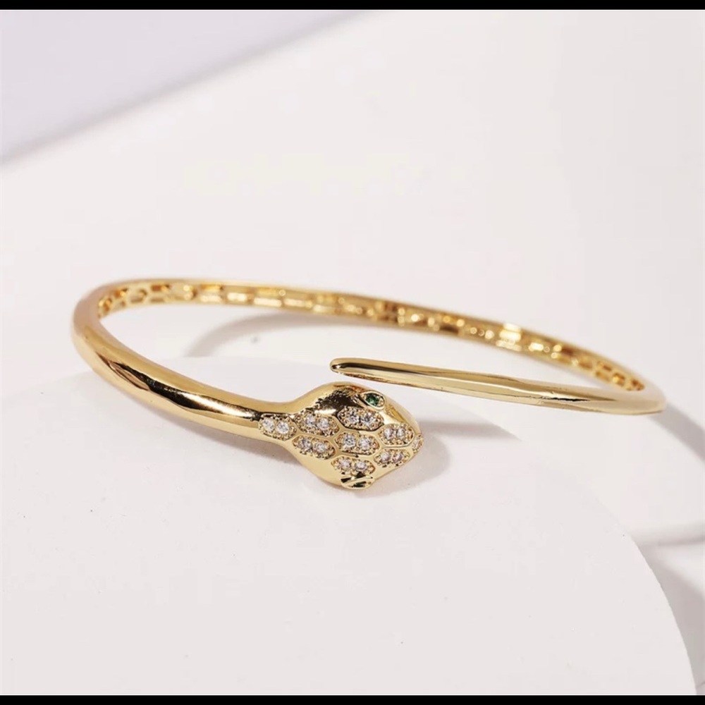 🐍stunning micro paved bracelet